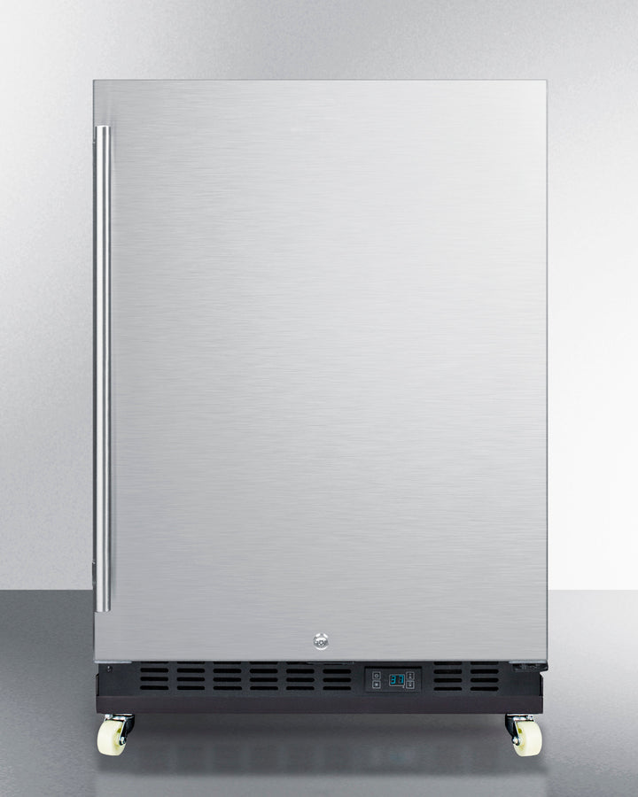 24" Wide Built-In Mini Reach-In Beverage Center with Dolly - Summit SCR610BLSDRI - Summit - Wine Fridge Pros