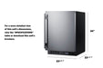 24" Wide Built-In Beverage Center - Summit SCR610BLSD - Summit - Wine Fridge Pros