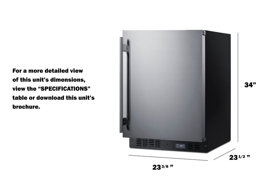 24" Wide Built-In Beverage Center - Summit SCR610BLSD - Summit - Wine Fridge Pros