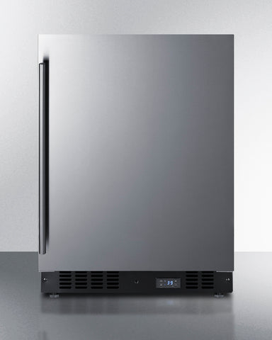 24" Wide Built-In Beverage Center - Summit SCR610BLSDCSS - Summit - Wine Fridge Pros