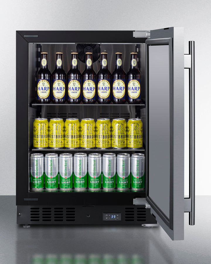 24" Wide Built-In Beverage Center - Summit SCR610BLSD - Summit - Wine Fridge Pros
