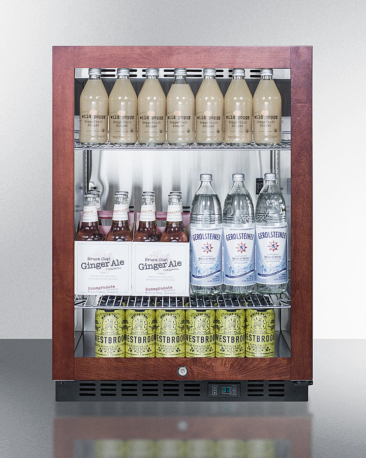 24" Wide Built-In Beverage Center - Summit SCR610BLPNR - Summit - Wine Fridge Pros
