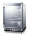 24" Wide Outdoor Mini Reach-In Beverage Center with Dolly - Summit SCR611GLOSRI - Summit - Wine Fridge Pros