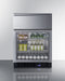 24" Wide Built-In Commercial Beverage Refrigerator With Top Drawer Summit SCR615TDCSS - Summit - Wine Fridge Pros