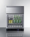 24" Wide Built-In Commercial Beverage Refrigerator With Top Drawer Summit SCR615TDCSS - Summit - Wine Fridge Pros