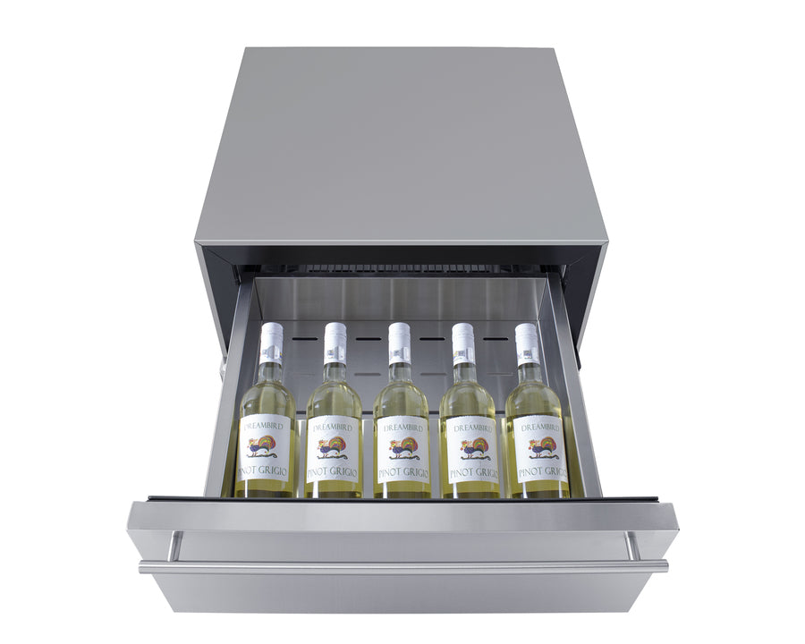 24" Wide Built-In Commercial Beverage Refrigerator With Top Drawer Summit SCR615TDCSS - Summit - Wine Fridge Pros