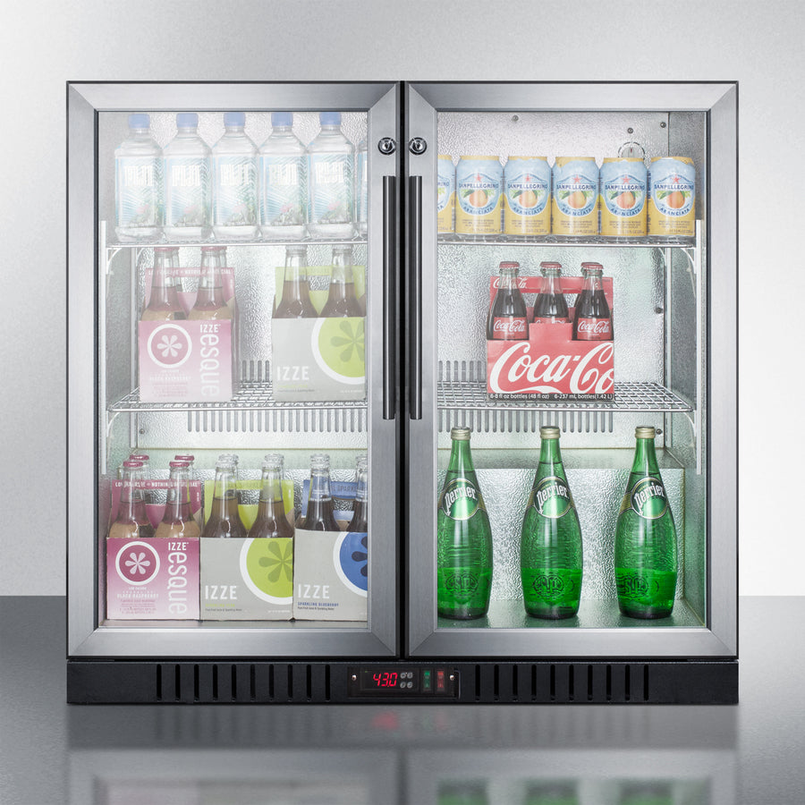 36" Wide Beverage Center - Summit SCR7012DBCSS - Summit - Wine Fridge Pros