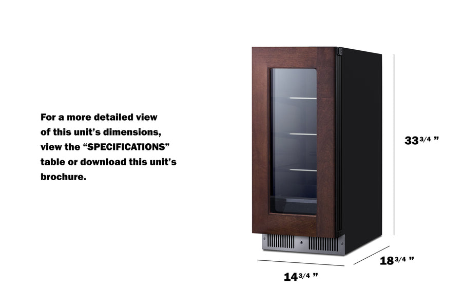 15" Wide Built-In Beverage Center (Panel Not Included) Summit SDHG1533PNR - Summit - Wine Fridge Pros