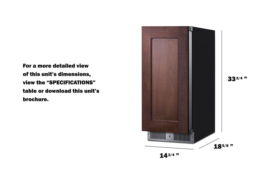 15" Wide Built-In All-Refrigerator (Panel Not Included) Summit SDHR1534PNR - Summit - Wine Fridge Pros