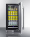 15" Wide Built-In All-Refrigerator - Summit SDHR1534 - Summit - Wine Fridge Pros