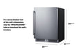 24" Wide Built-In All-Refrigerator - Summit SDHR2444LHD - Summit - Wine Fridge Pros