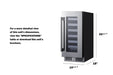 15" Wide Built-In Wine Cellar - Summit SDHW1532LHD - Summit - Wine Fridge Pros
