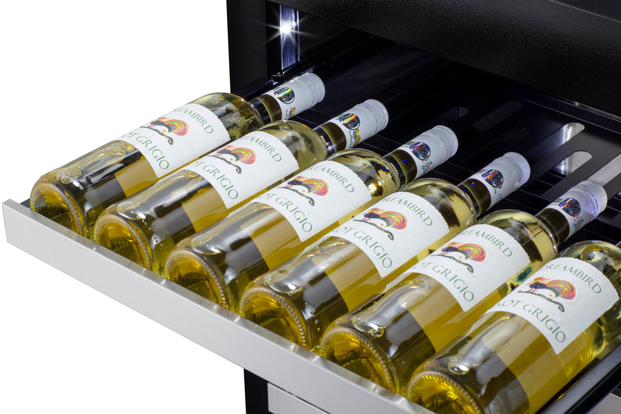 24" Wide Built-In Wine Cellar - Summit SDHW2442LHD - Summit - Wine Fridge Pros