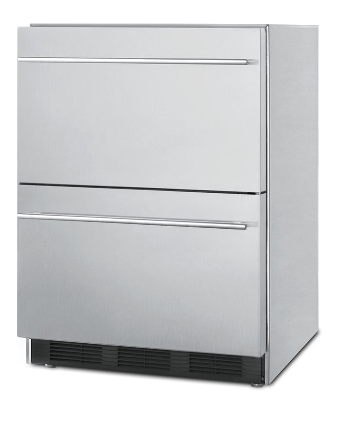 24" Wide 2-Drawer All-Refrigerator, ADA Compliant - Summit SP6DBS2D7ADA - Summit - Wine Fridge Pros
