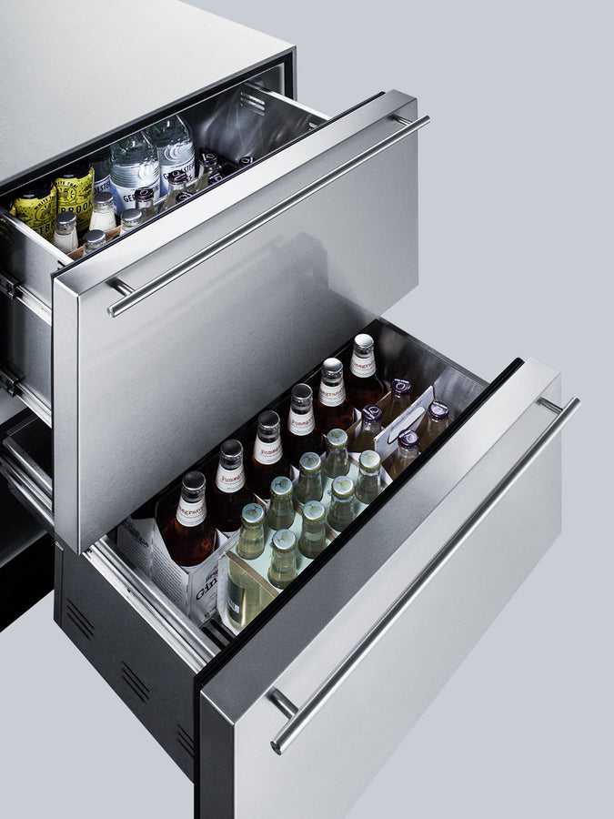 24" Wide 2-Drawer All-Refrigerator, ADA Compliant - Summit SP6DBS2D7ADA - Summit - Wine Fridge Pros