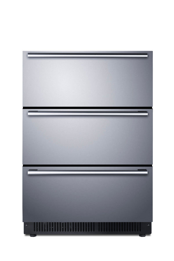 24" Wide Built-In 3-Drawer All-Refrigerator - Summit SP6DS3D - Summit - Wine Fridge Pros