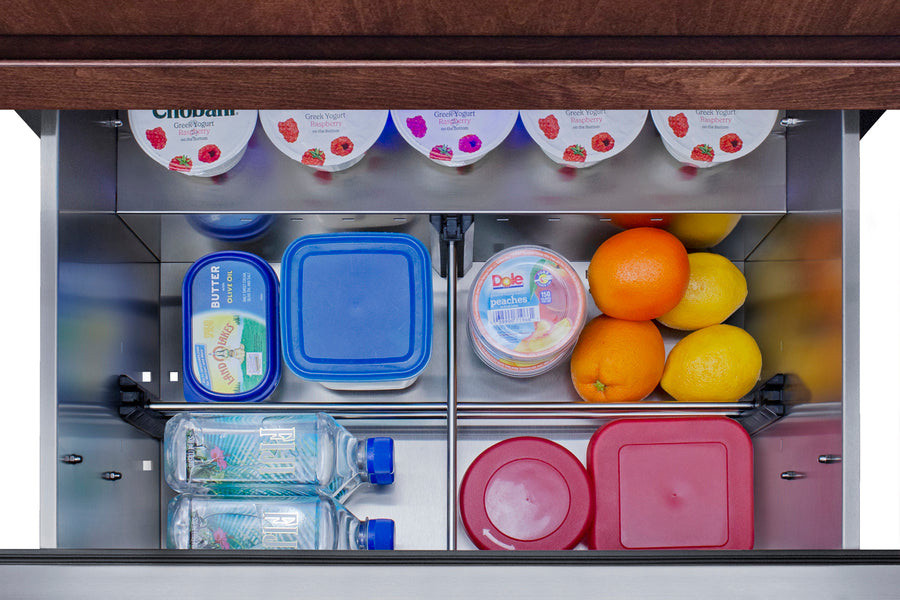 27" Wide 2-Drawer All-Refrigerator (Panels Not Included) - Summit SPR275OS2DPNR