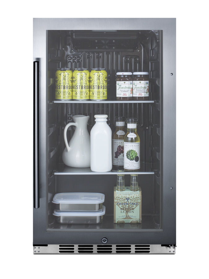 Shallow Depth Indoor/Outdoor Beverage Cooler - Summit SPR488BOSH34 - Summit - Wine Fridge Pros