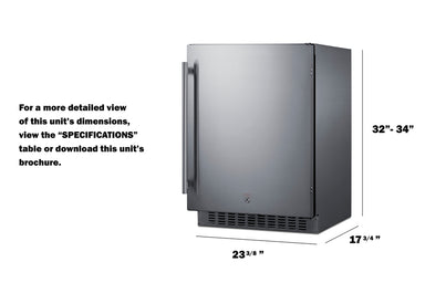 24" Wide Outdoor All-Refrigerator, ADA Compliant Summit SPR618OSADA - Summit - Wine Fridge Pros