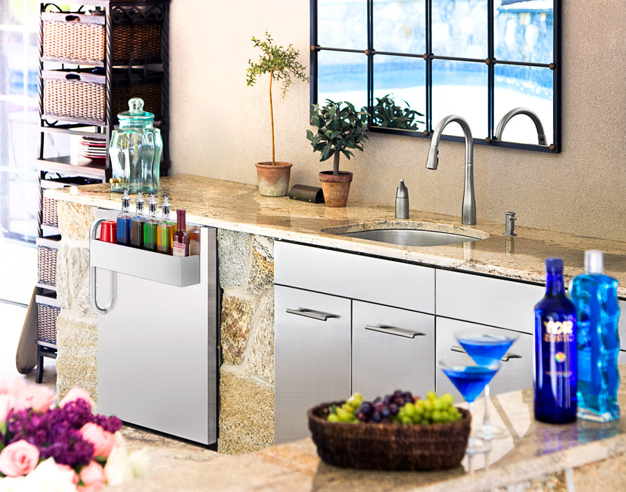 24" Wide Outdoor All-Refrigerator, with Speed Rail - Summit SPR7BOSSTSR - Summit - Wine Fridge Pros