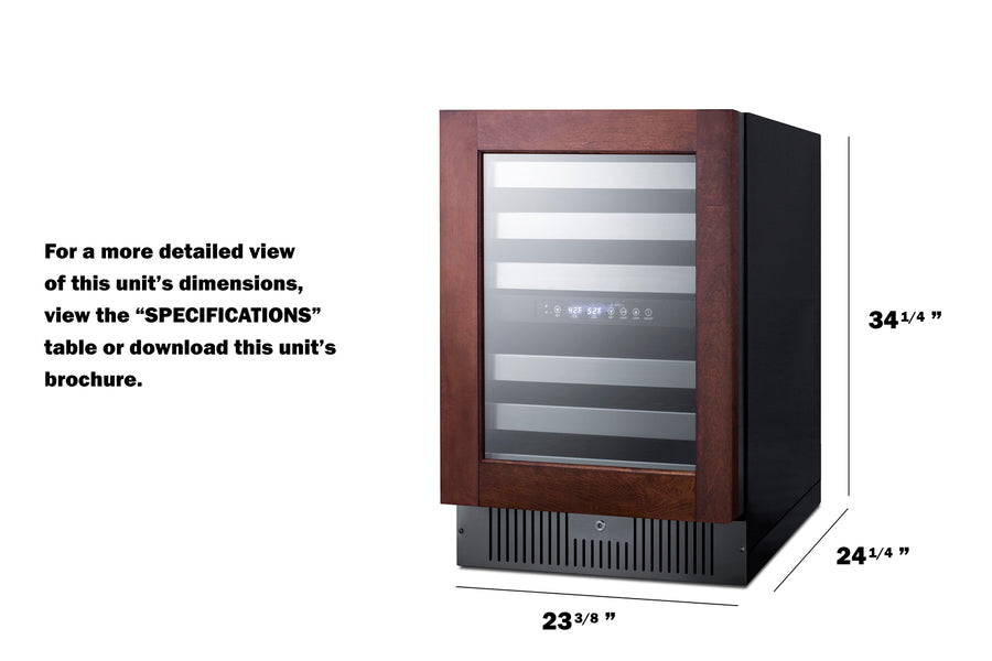 24" Wide Built-In Wine Cellar (Panel Not Included) - Summit SWC532BLBISTPNRLHD