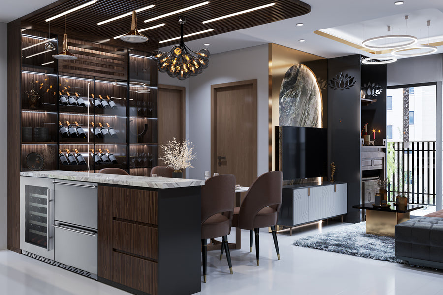 36" Wide Combination Wine Cellar & 2-Drawer Refrigerator - Summit SWCDAR36UC - Summit - Wine Fridge Pros