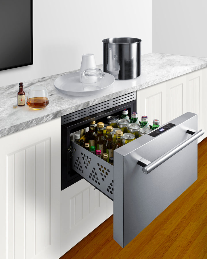 18" Wide Built-In Wine/Beverage Cooler Drawer - Summit COOL1D - Summit - Wine Fridge Pros