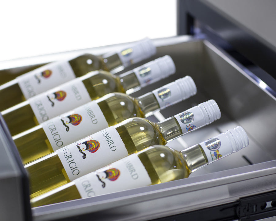 24" Wide Built-In Commercial Beverage Refrigerator With Top Drawer Summit SCR615TDCSS - Summit - Wine Fridge Pros
