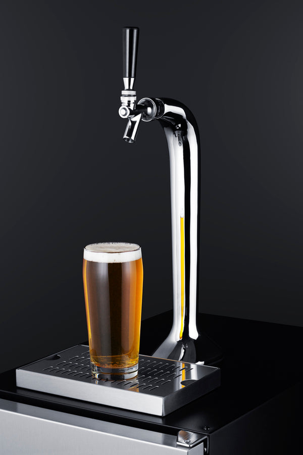 15" Wide Built-In Kegerator With Gooseneck Tap - Summit SBC15SNAKE - Summit - Wine Fridge Pros