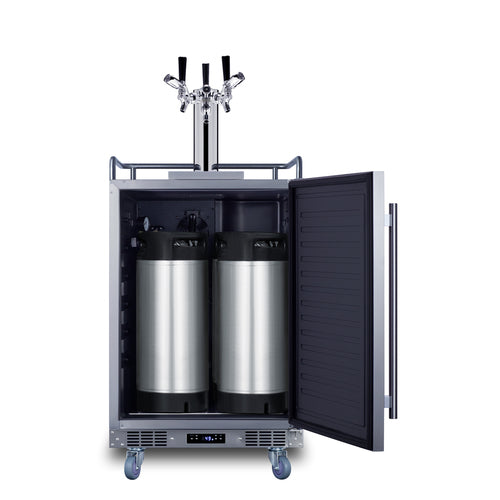 24" Wide Built-In Outdoor Commercial Beer Kegerator - Summit BC74OSCOM