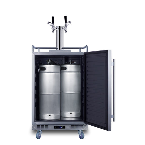 24" Wide Built-In Outdoor Commercial Beer Kegerator - Summit BC74OSCOM