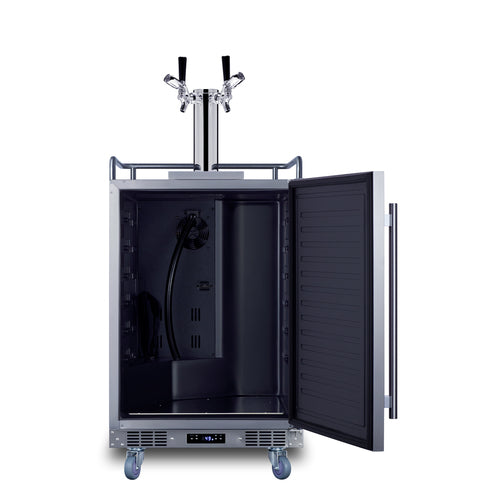 24" Wide Built-In Outdoor Commercial Beer Kegerator - Summit BC74OSCOM