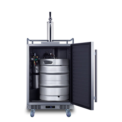 24" Wide Built-In Outdoor Commercial Beer Kegerator - Summit BC74OSCOM