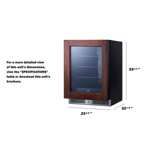 24" Wide Built-In Beverage Center (Panel Not Included) - Summit CL24BV1PNRLHD - Summit - Wine Fridge Pros