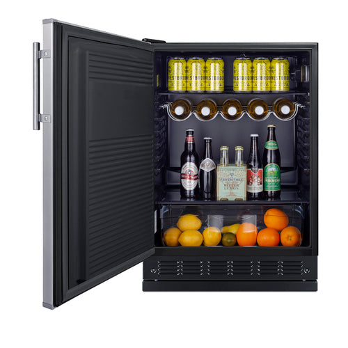 24" Wide All-Refrigerator - Summit FF708BLSSRSLHD