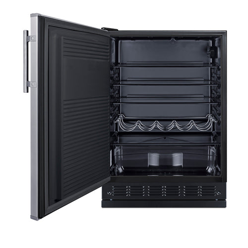 24" Wide All-Refrigerator - Summit FF708BLSSRSLHD