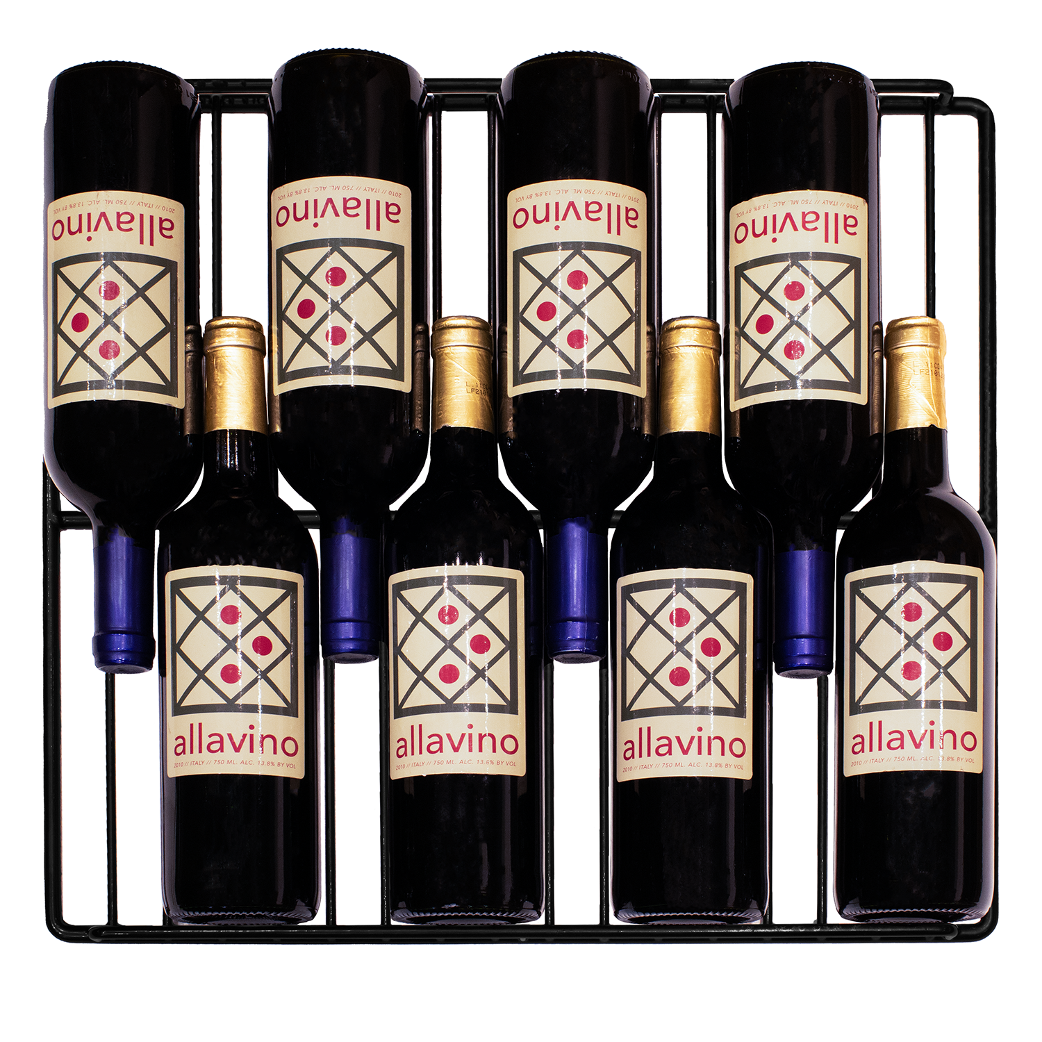 Contemporary 102 Bottle Single Zone Freestanding Wine Refrigerator with Black Glass Door - Allavino KWR102S-1BGR - Allavino - Wine Fridge Pros