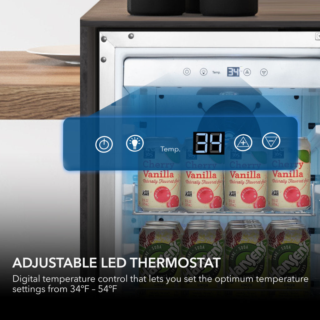 15″ Built-In Energy Star 3.0 cu. ft. Indoor/Outdoor Beverage Refrigerator Cooler - BOR-326FS