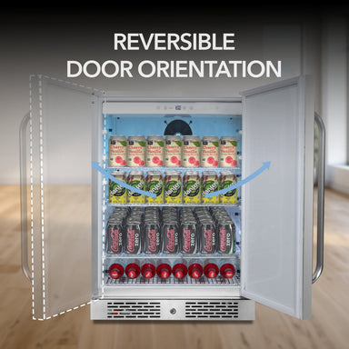 24″ Width Energy Star 5.3 cu. ft. Indoor/Outdoor Beverage Refrigerator Cooler | BOR-53024-SSW - Whynter - Wine Fridge Pros