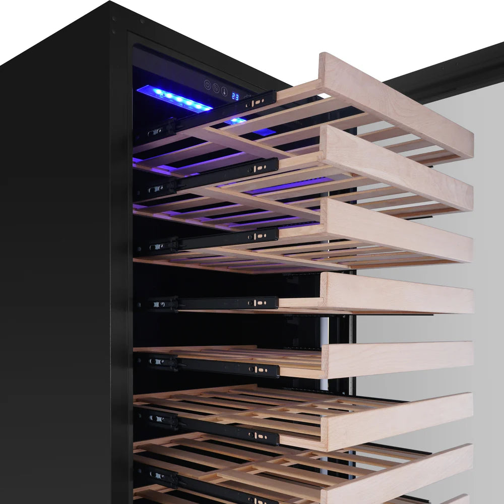 Ultimate Under-Bench Wine & Beverage Refrigerator Combo with Low-E Glass Door - KingsBottle KBU145BW2 - KingsBottle - Wine Fridge Pros