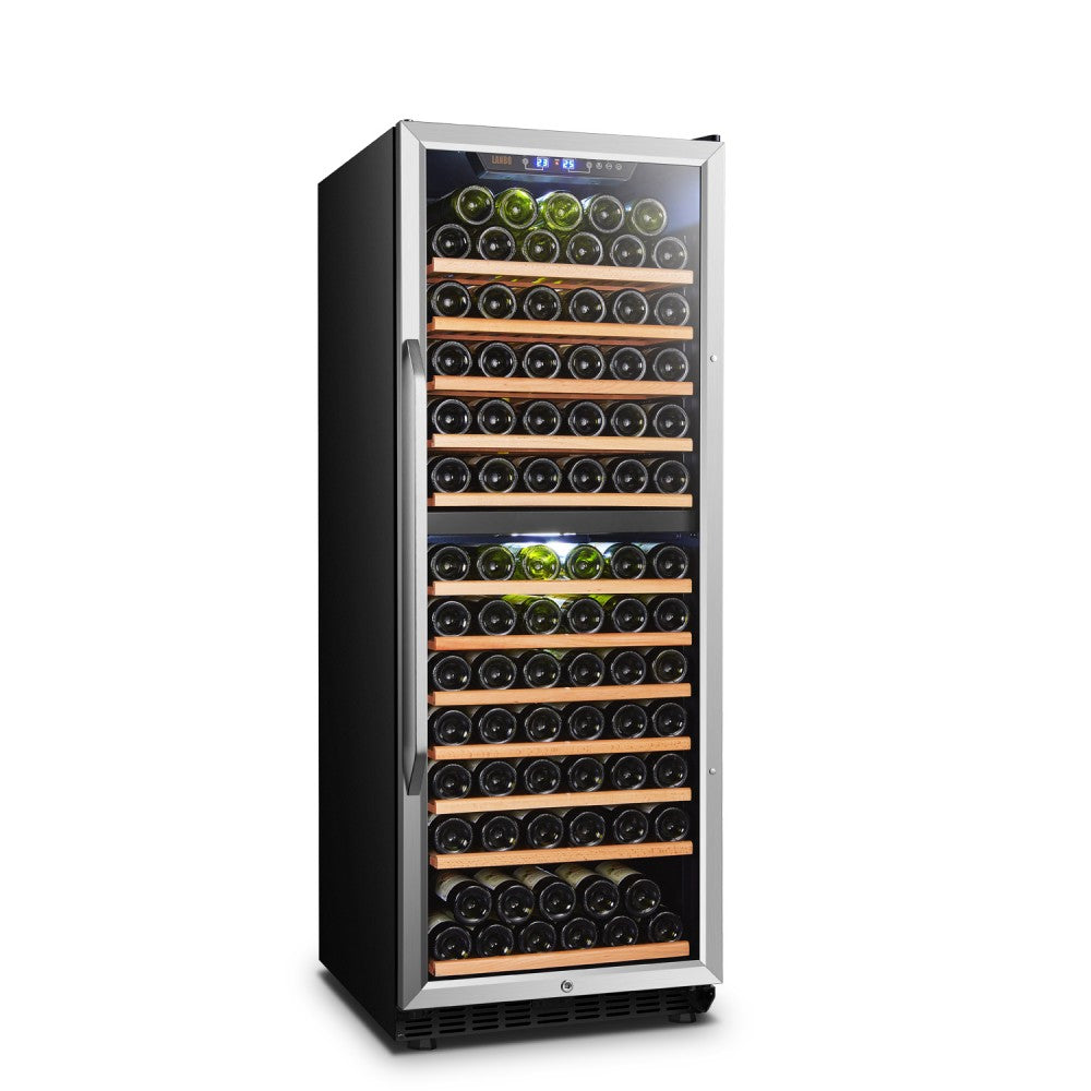 138 BOTTLE DUAL ZONE WINE COOLER - LANBO  LW142D - Lanbo Appliances - Wine Fridge Pros