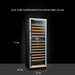 160 BOTTLE DUAL ZONE WINE COOLER - LANBO  LW165D - Lanbo Appliances - Wine Fridge Pros