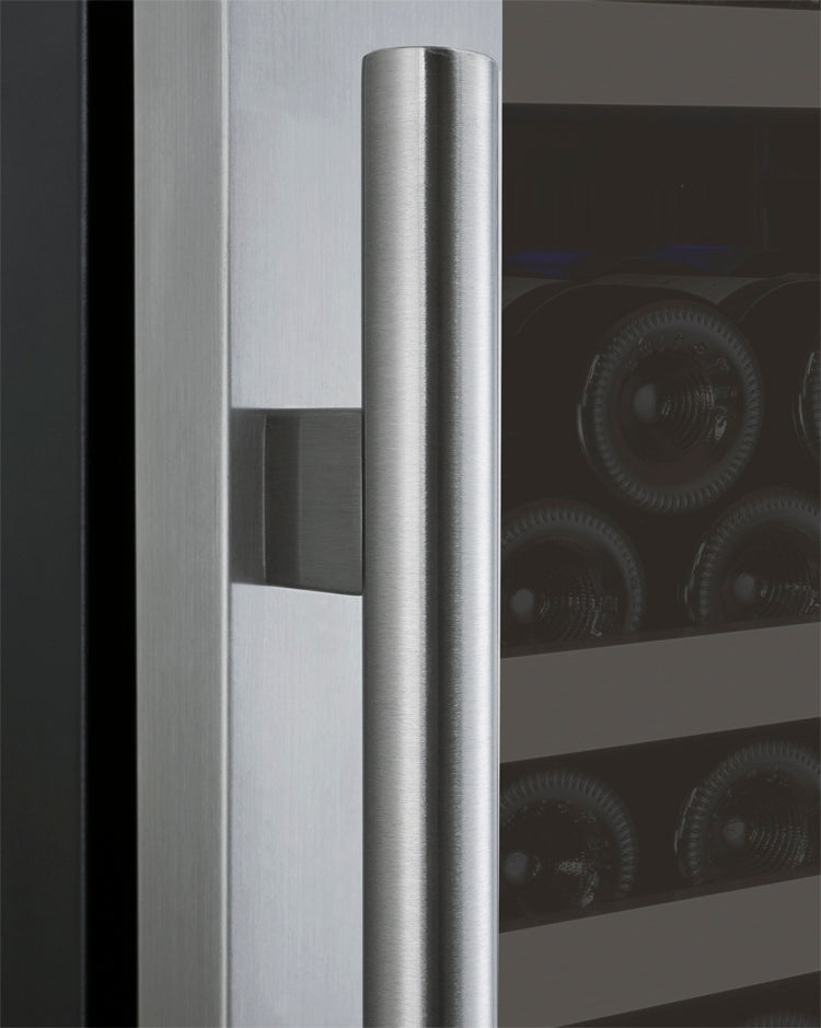 24" Wide FlexCount II Tru-Vino 177 Bottle Single Zone Stainless Steel Left Hinge Wine Refrigerator - Allavino VSWR177-1SL20 - Allavino - Wine Fridge Pros