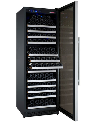 24" Wide FlexCount II Tru-Vino 177 Bottle Single Zone Stainless Steel Right Hinge Wine Refrigerator - Allavino VSWR177-1SR20 - Allavino - Wine Fridge Pros