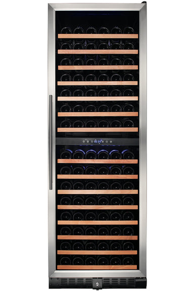 166 Bottle Dual Zone Wine Cooler, Stainless Steel Door Trim - Smith & Hanks RE100004 RW428DR - Smith & Hanks - Wine Fridge Pros