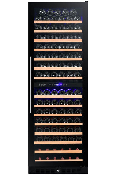 166 Bottle Dual Zone Wine Cooler, Smoked Black Glass Door - Smith & Hanks RE100017 RW428DRG - Smith & Hanks - Wine Fridge Pros