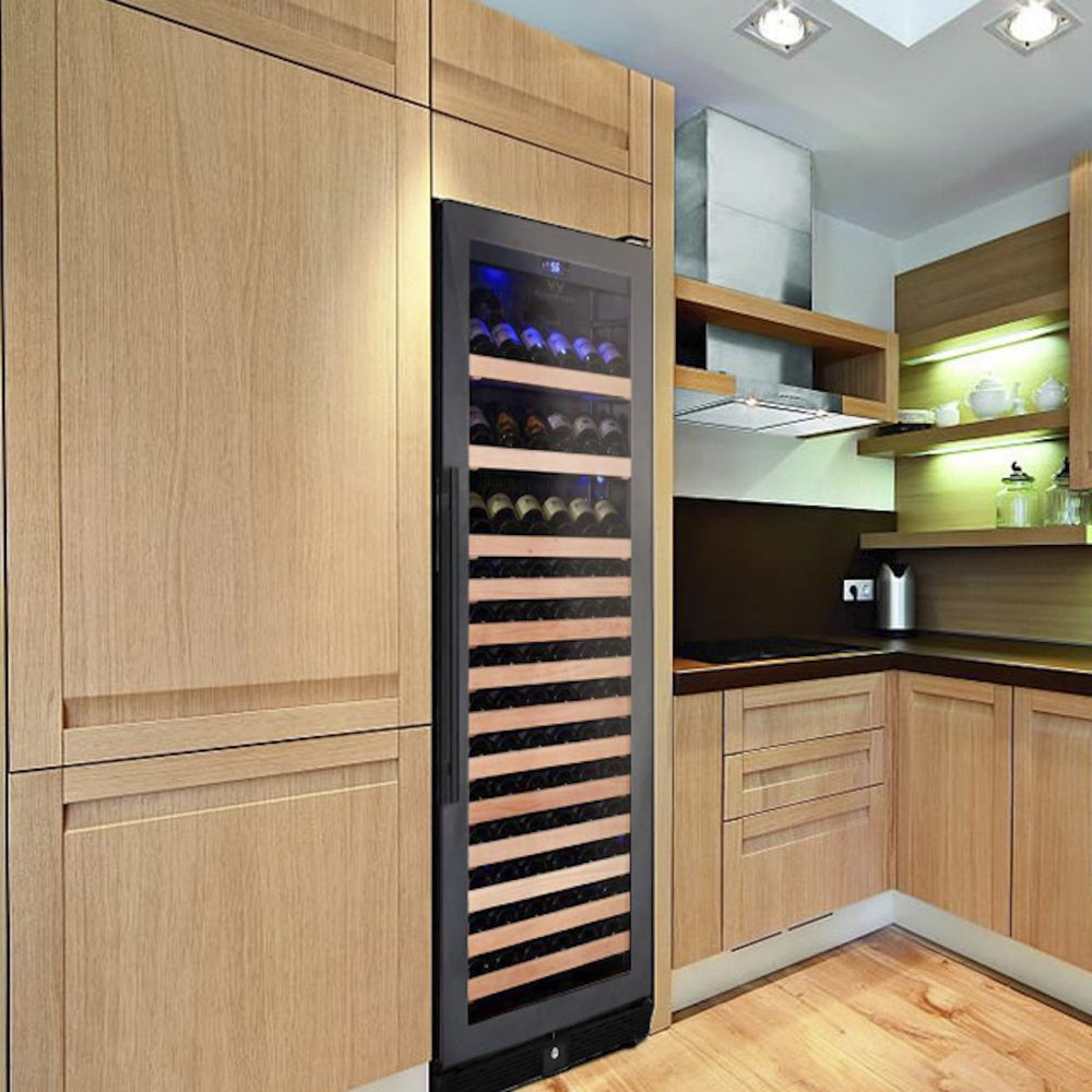 166 Bottle Large Wine Cooler Refrigerator Drinks Cabinet - KingsBottle KBU170WX - KingsBottle - Wine Fridge Pros