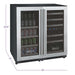 30" Wide FlexCount II Tru-Vino 30 Bottle/88 Can Dual Zone Stainless Steel Side-by-Side Wine Refrigerator/Beverage Center - Allavino 3Z-VSWB15-3S20 - Allavino - Wine Fridge Pros