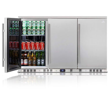 53 Inch Solid 3-Door Outdoor Beverage Drinks Cooler - KingsBottle KBU328ASD - KingsBottle - Wine Fridge Pros