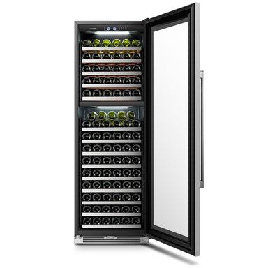 153 BOTTLE DUAL ZONE WINE COOLER - LANBOPRO LP168D - Lanbo Appliances - Wine Fridge Pros